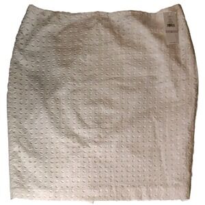 Nee Josephine White‎ Slit Skirt Floral Lace Lined Zip Closure Womens Size 6 New